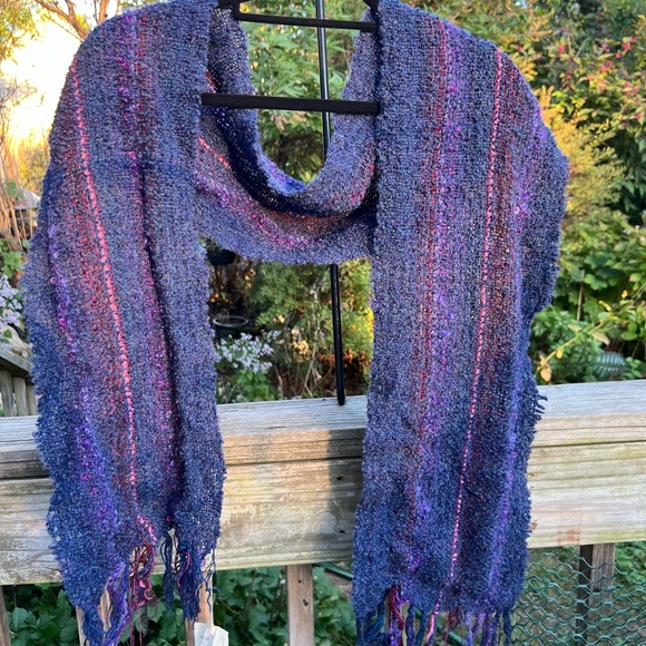 NWT Handmade Wool/Mohair Fringed Scarf Made In Camphill Community Dingle Ireland - Picture 8 of 16